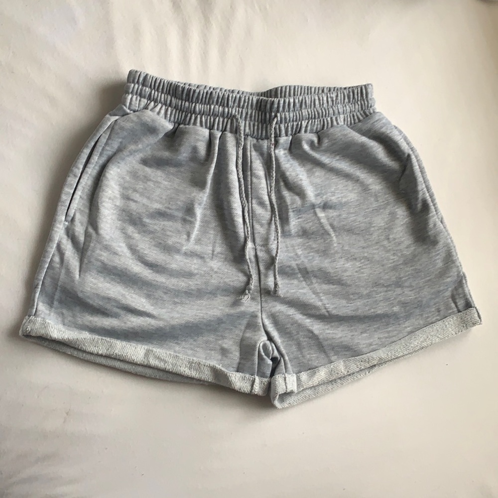 French terry drawstring shorts